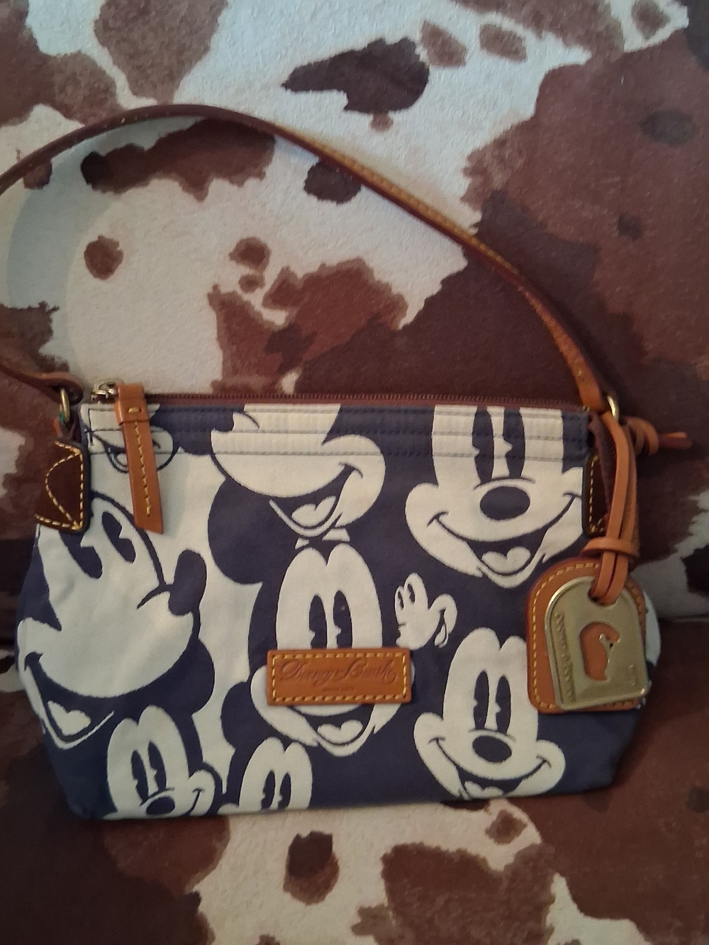 Vintage Dooney & Bourke Navy Mickey Mouse Zip Purse